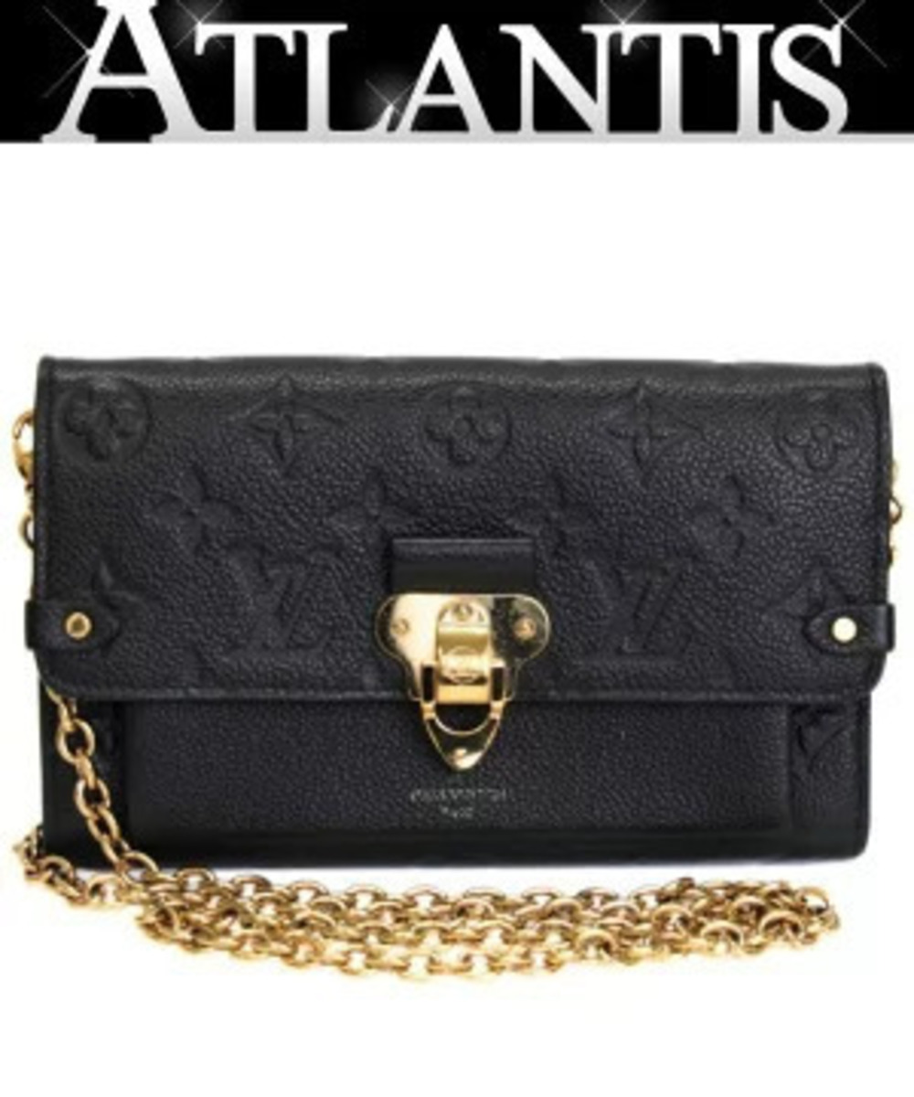 Louis Vuitton Portefeuille Vavin Chain Wallet Monogram Empreinte Black